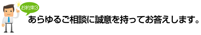 3.誠意を持ってお答えします。